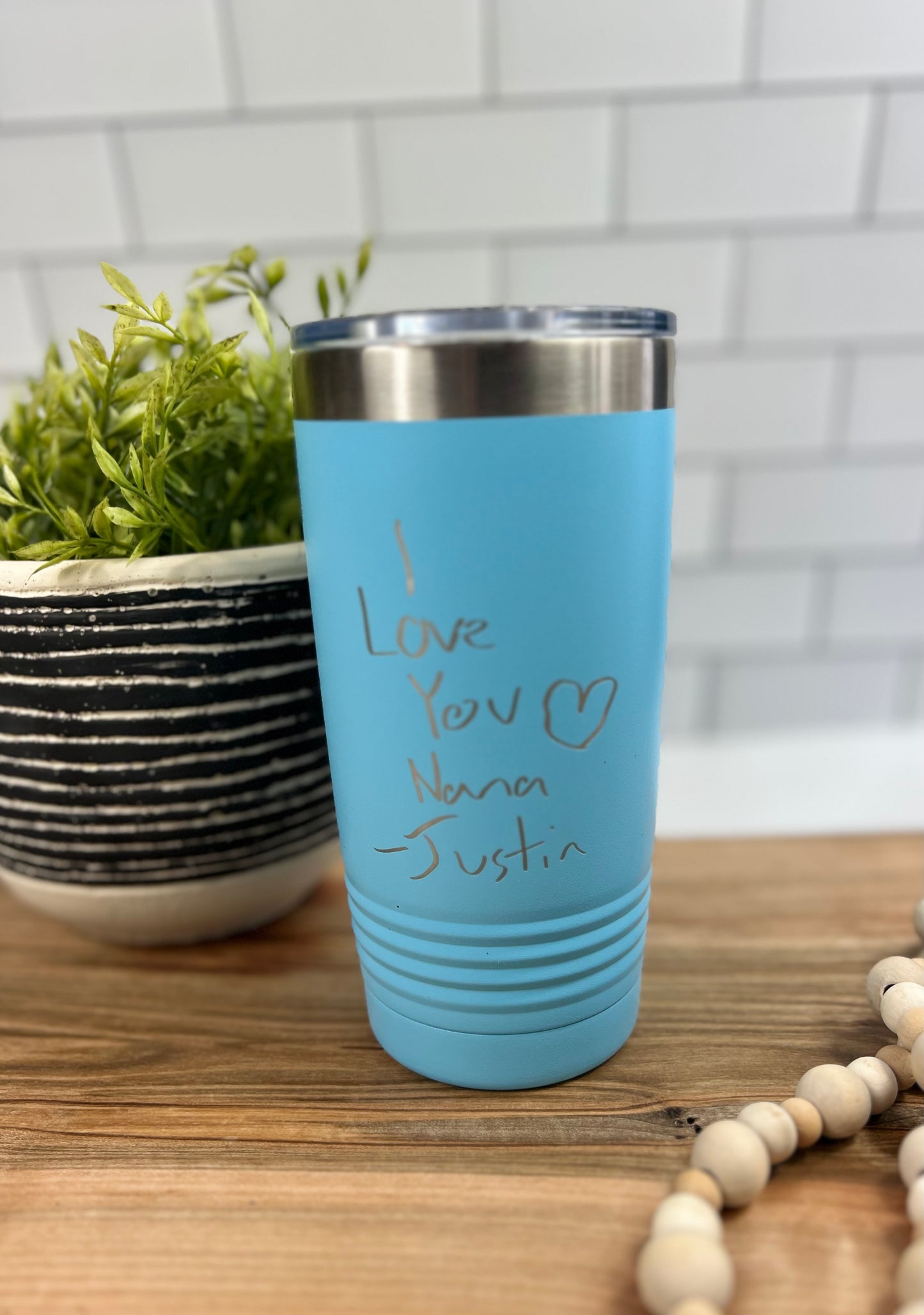 Personalized Drink Tumbler with Handwriting