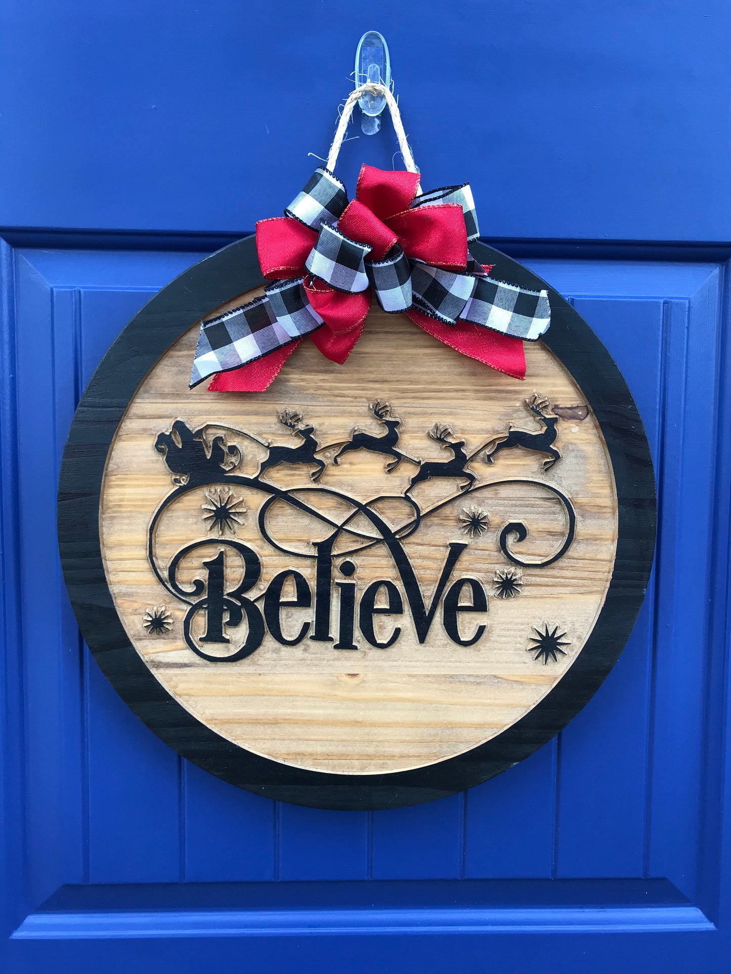Believe Christmas Door Sign
