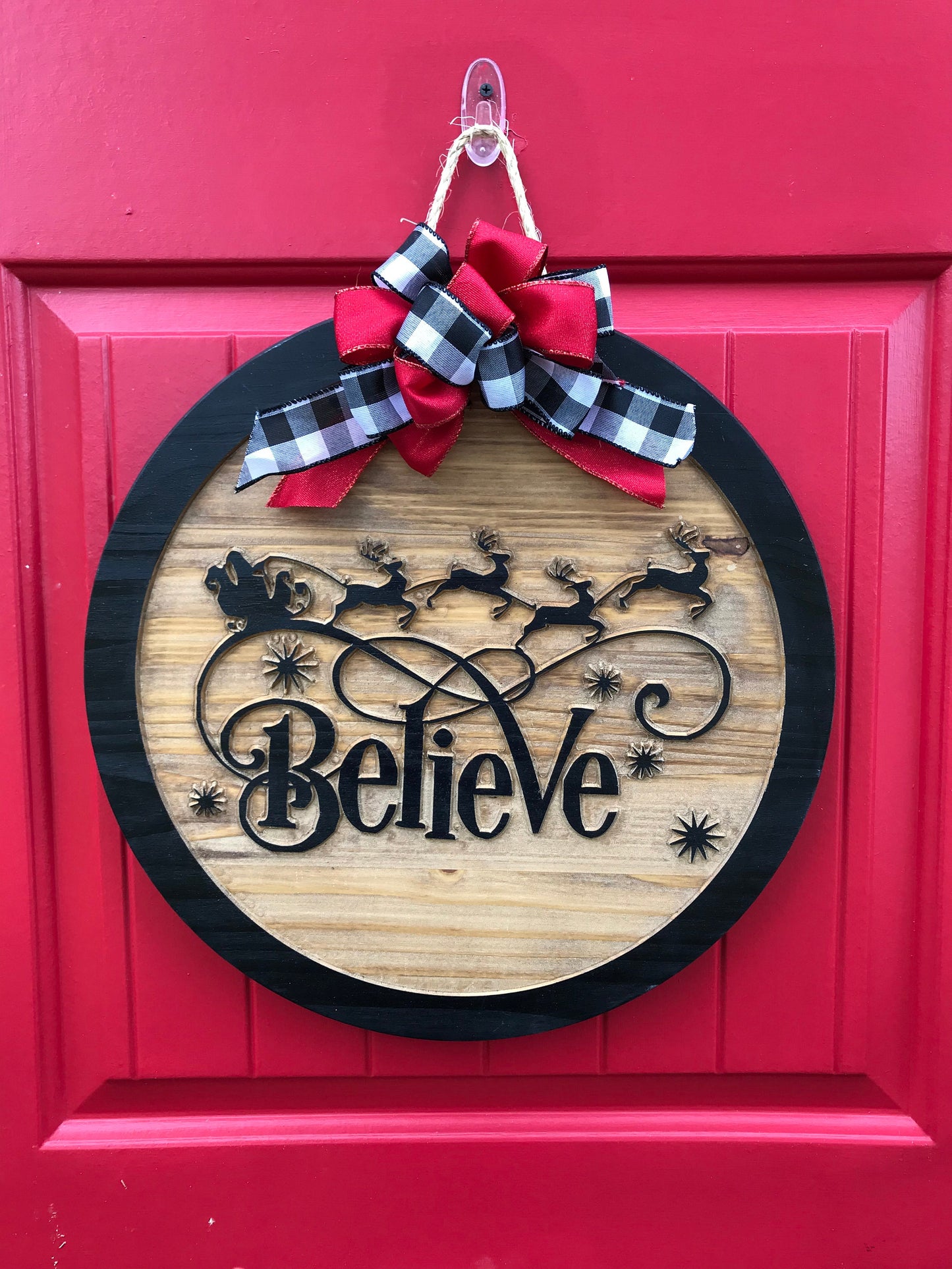 Believe Christmas Door Sign
