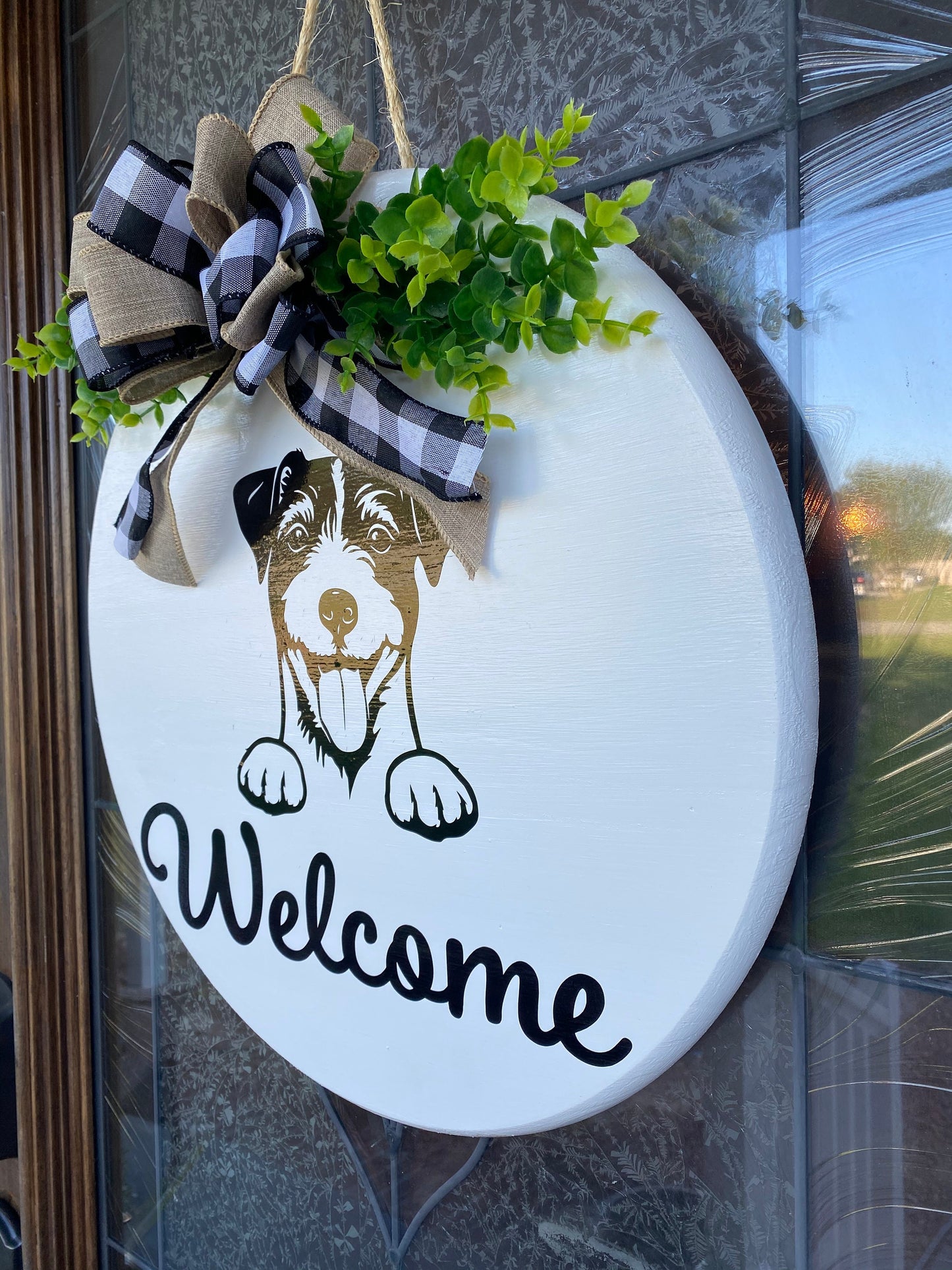 Jack Russell Terrier Welcome Sign