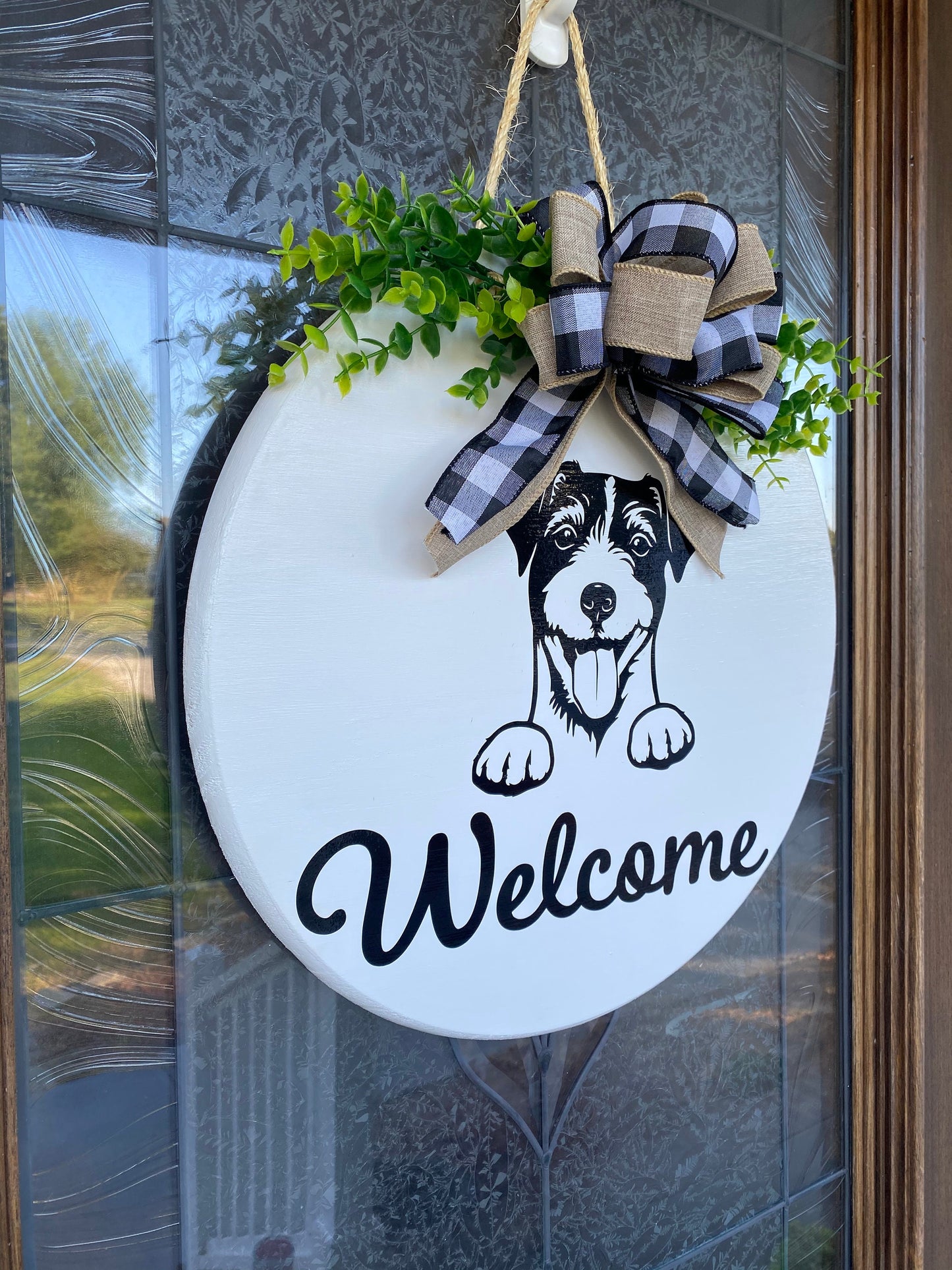 Jack Russell Terrier Welcome Sign