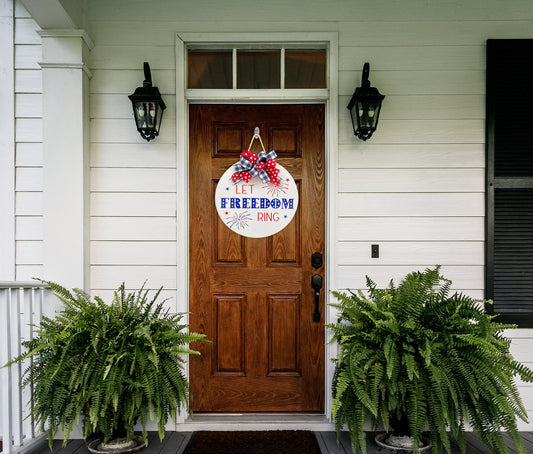 July 4th Door Sign | Let Freedom Ring
