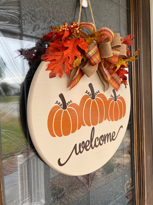 Fall Door Hanger | Welcome