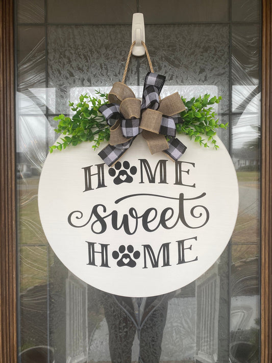 Home Sweet Home Paw Prints Sign