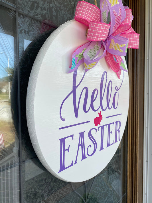Hello Easter Sign