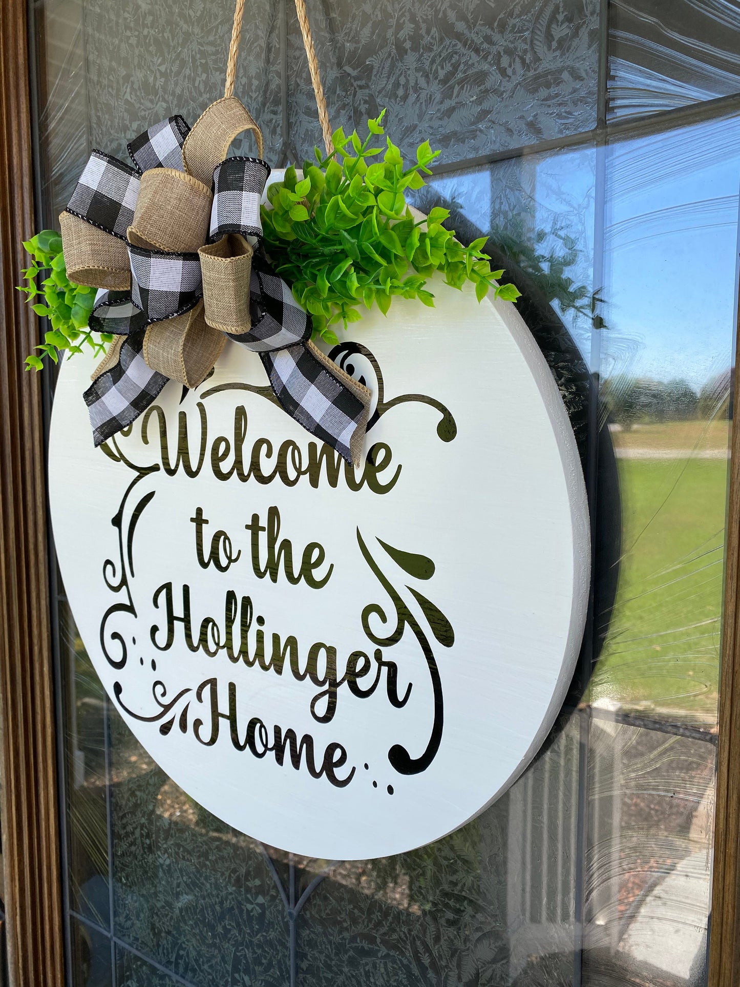 Welcome to our home Personalized Door Hanger