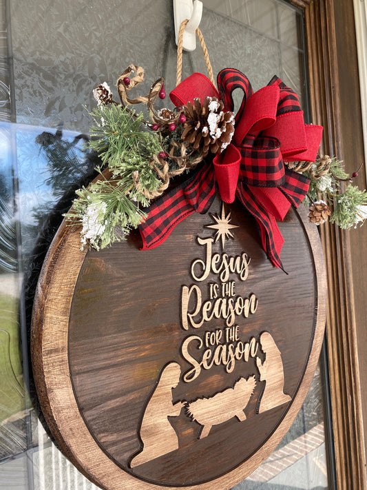 Jesus is the Reason for the Season Front Door Sign