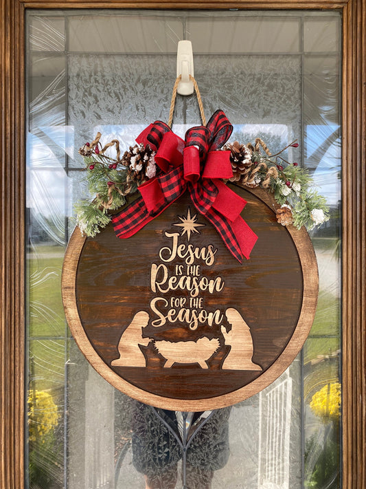 Jesus is the Reason for the Season Front Door Sign