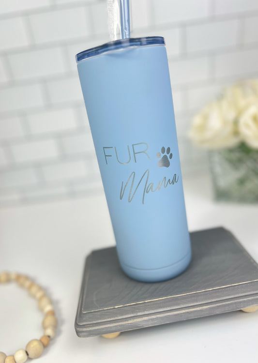 Fur Mama Drink Tumbler | Blue