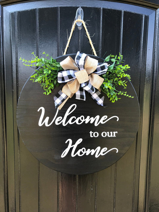 Welcome to our Home Door Sign