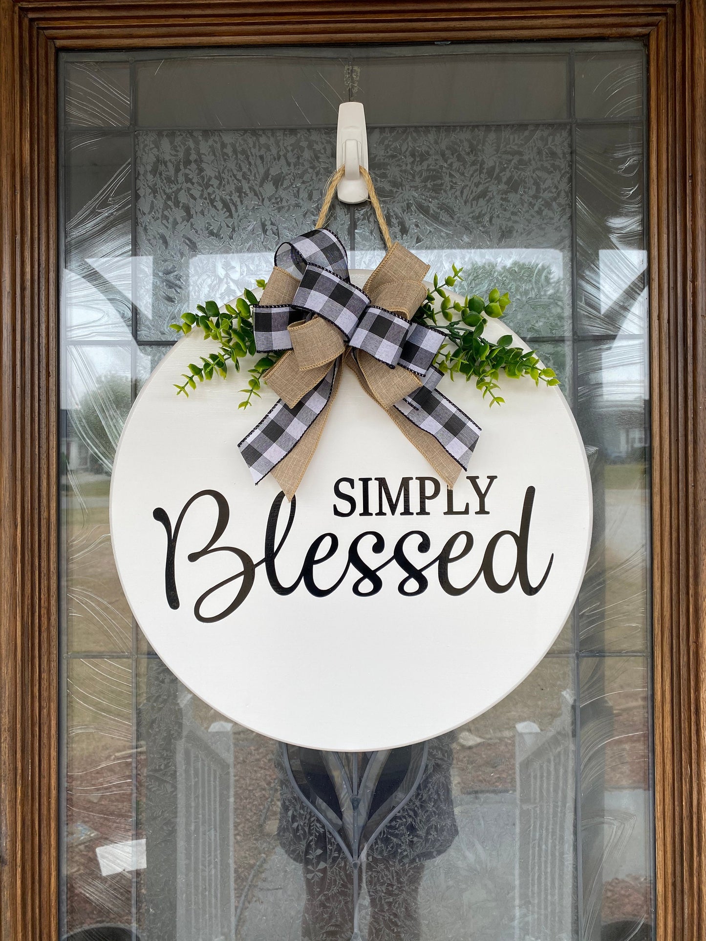 Simply Blessed Door Sign