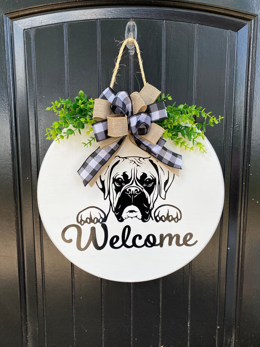 Boxer Welcome Sign