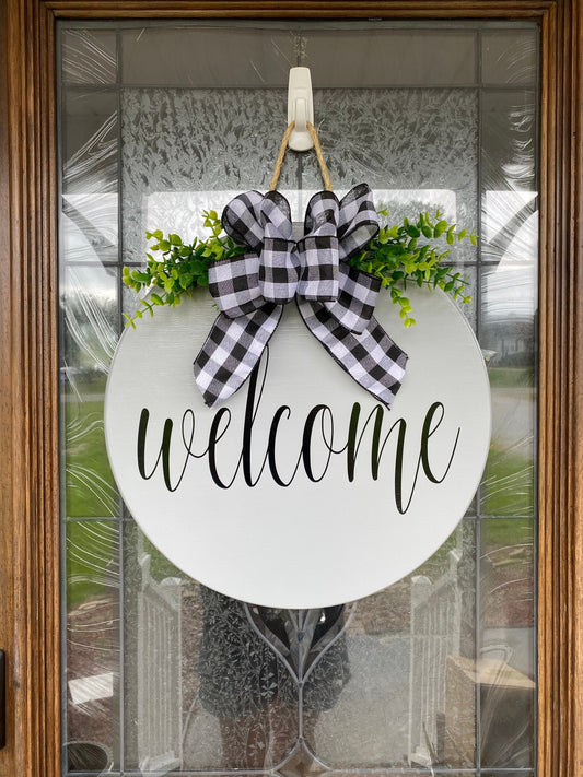 Light Gray Welcome Sign