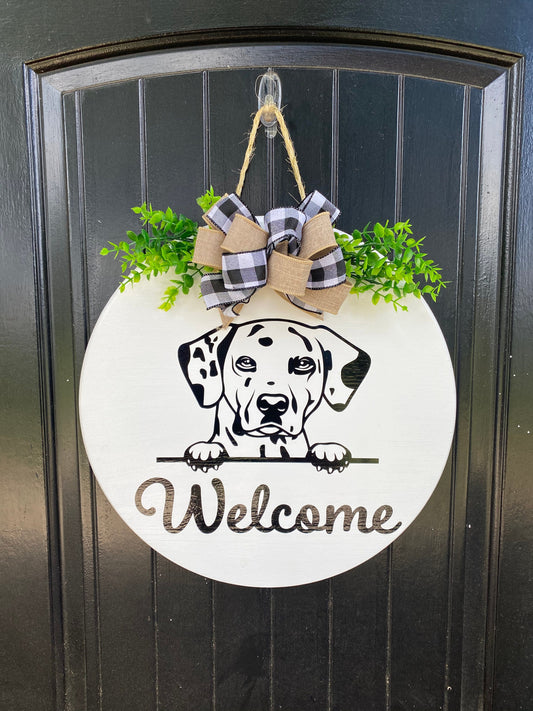 Dalmatian Welcome Sign
