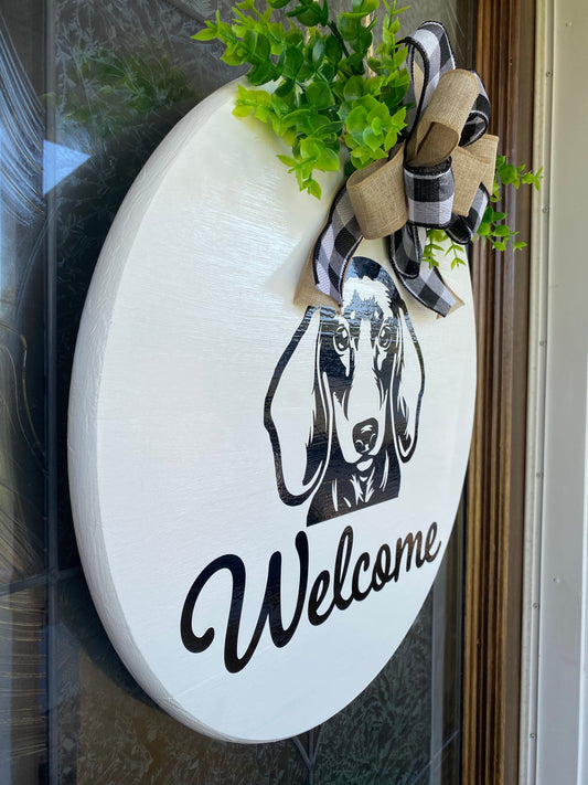 Dachshund Welcome Sign