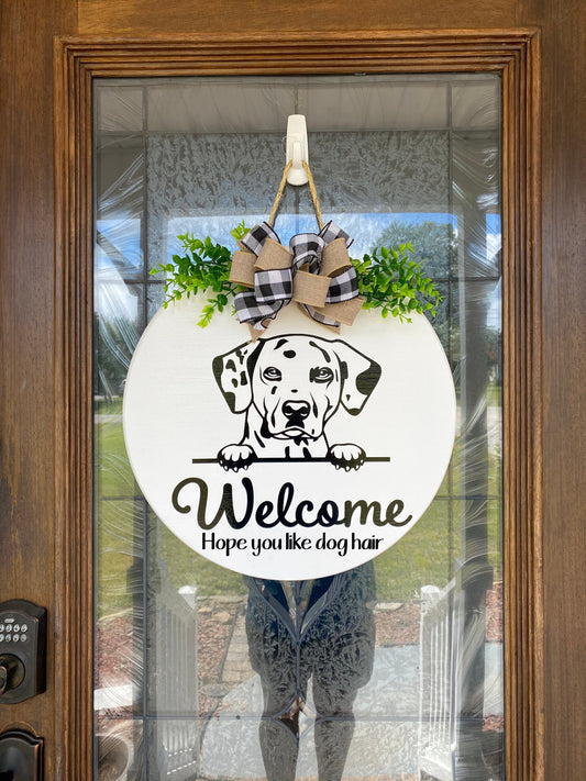 Dalmatian Welcome Sign