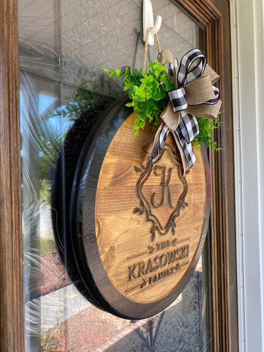 Personalized Door Hanger | Carved