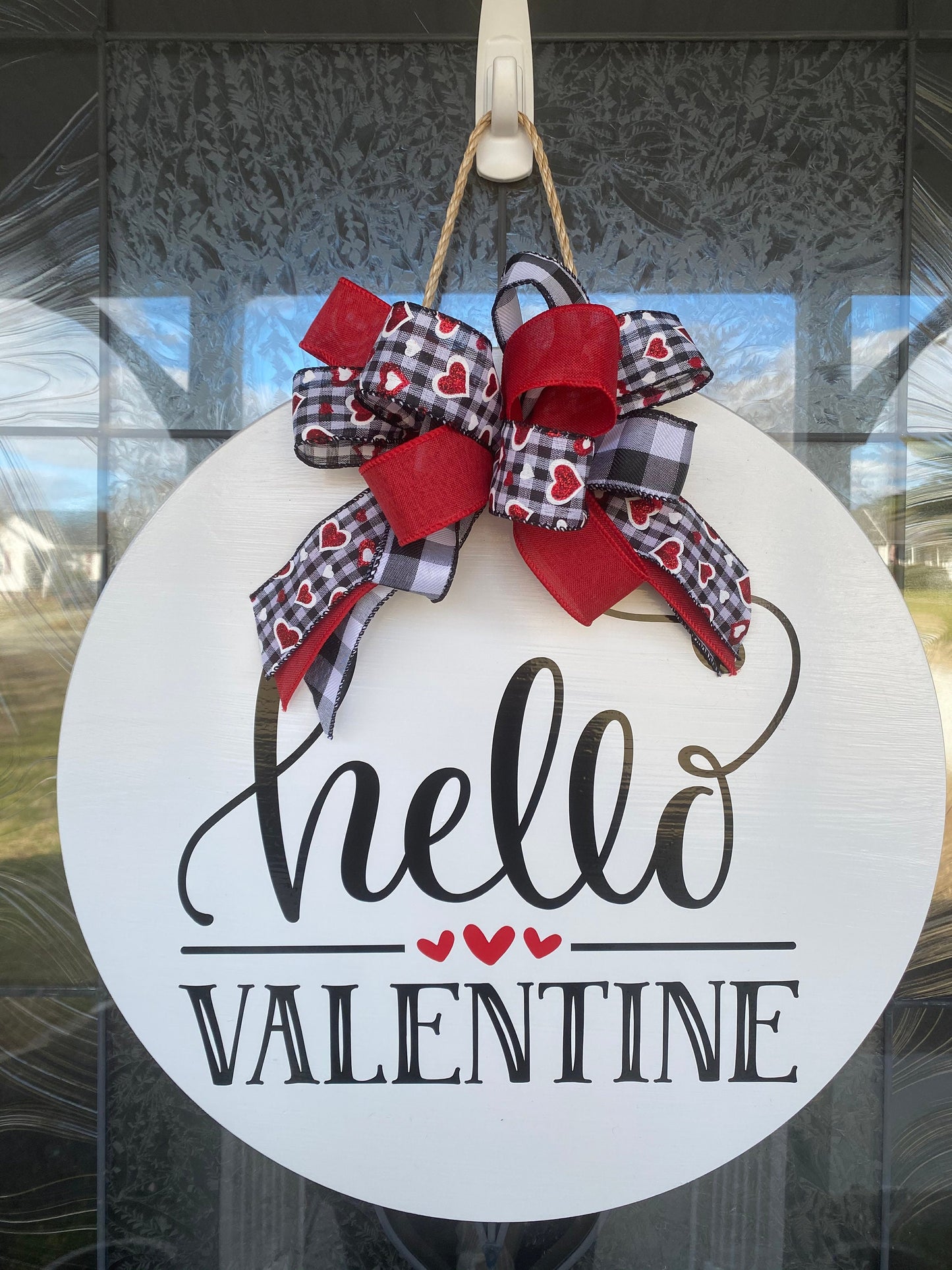 Valentines Front Door Sign | Hello Valentine