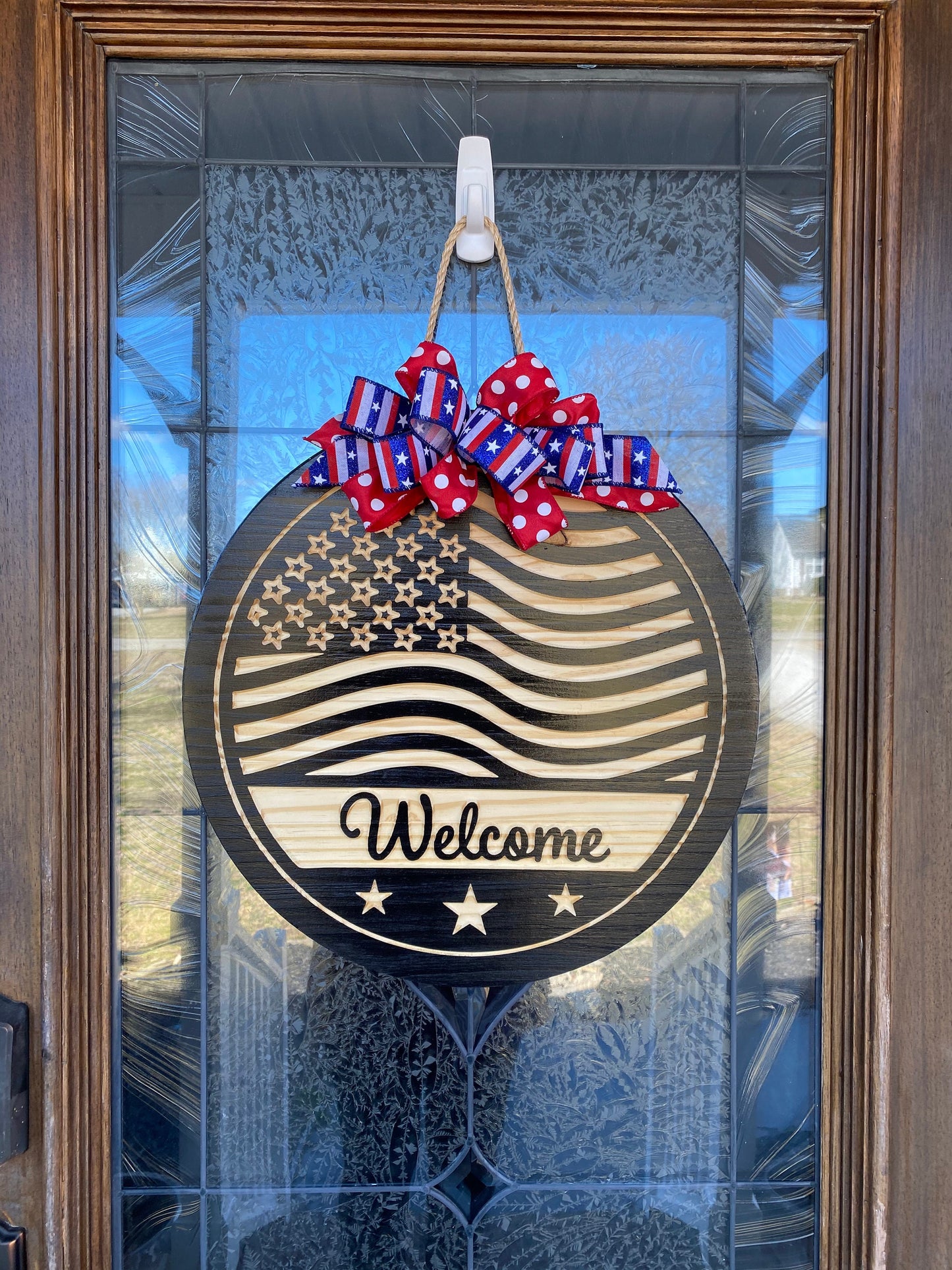 Patriotic Welcome Door Sign