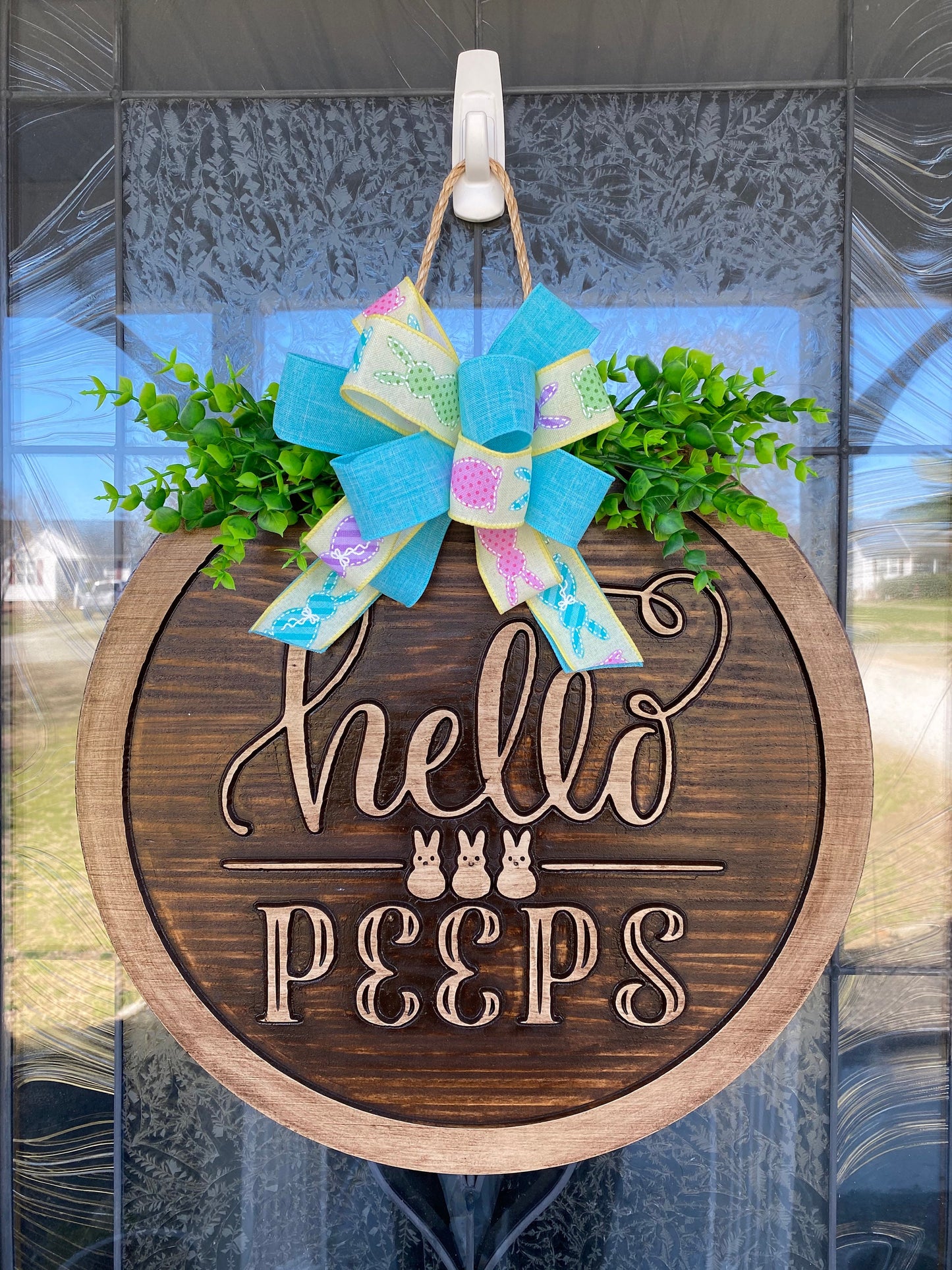 Hello Peeps Door Sign