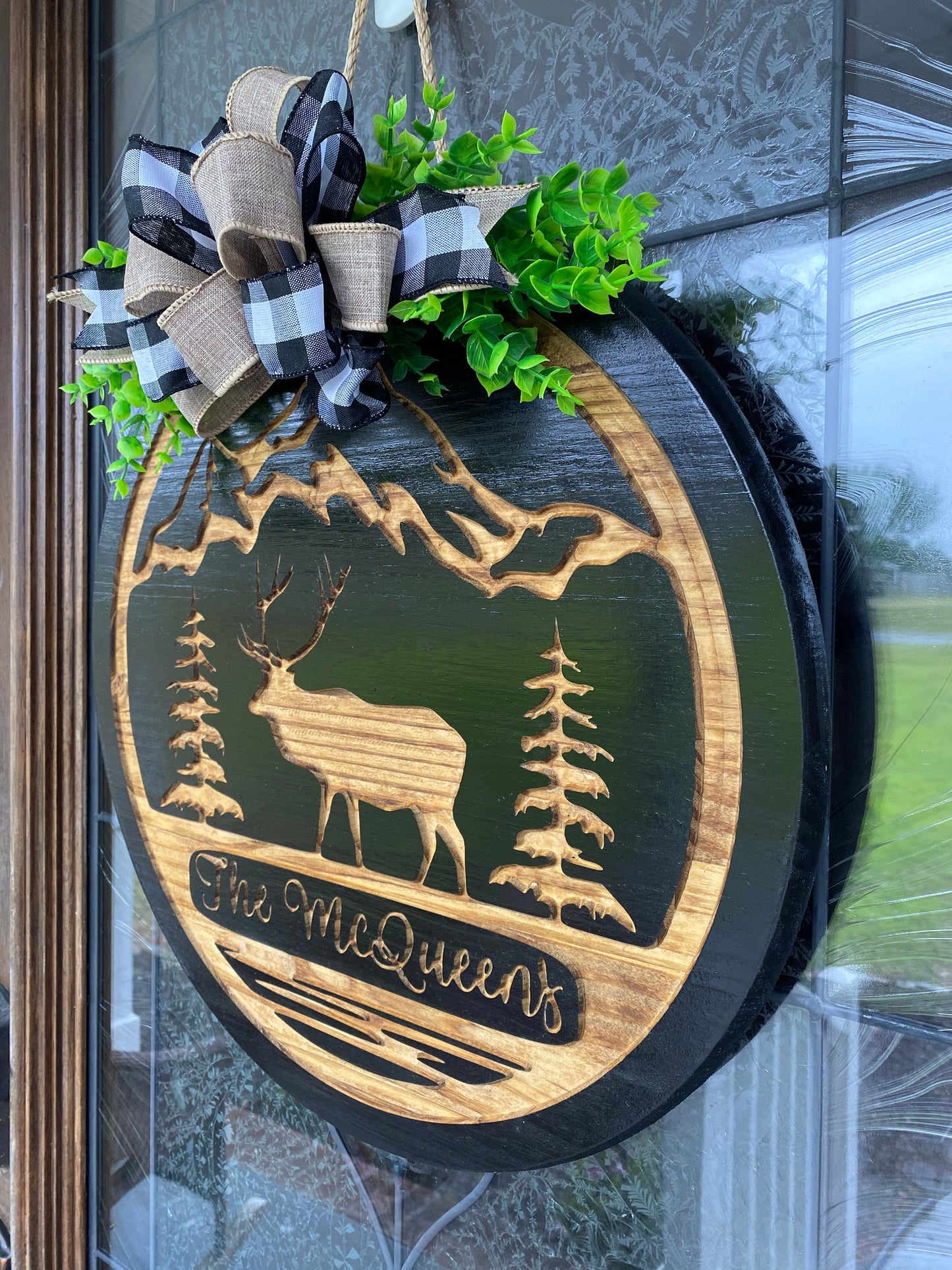 Personalized Mountain Door Hanger
