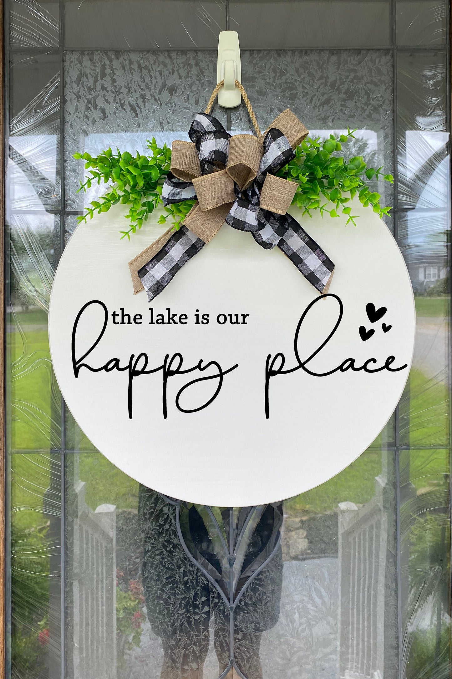 The lake is our happy place Door Hanger