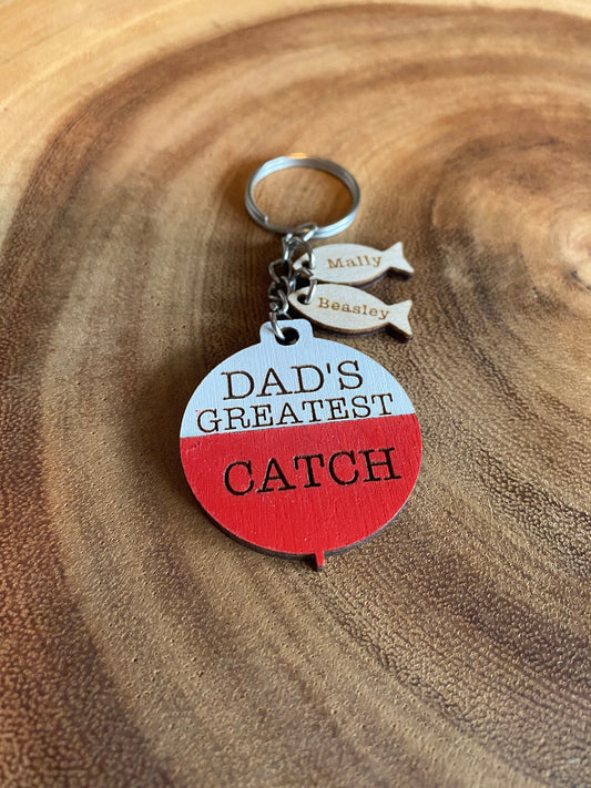 Personalized Fishing Bobber keychain | Greatest Catch