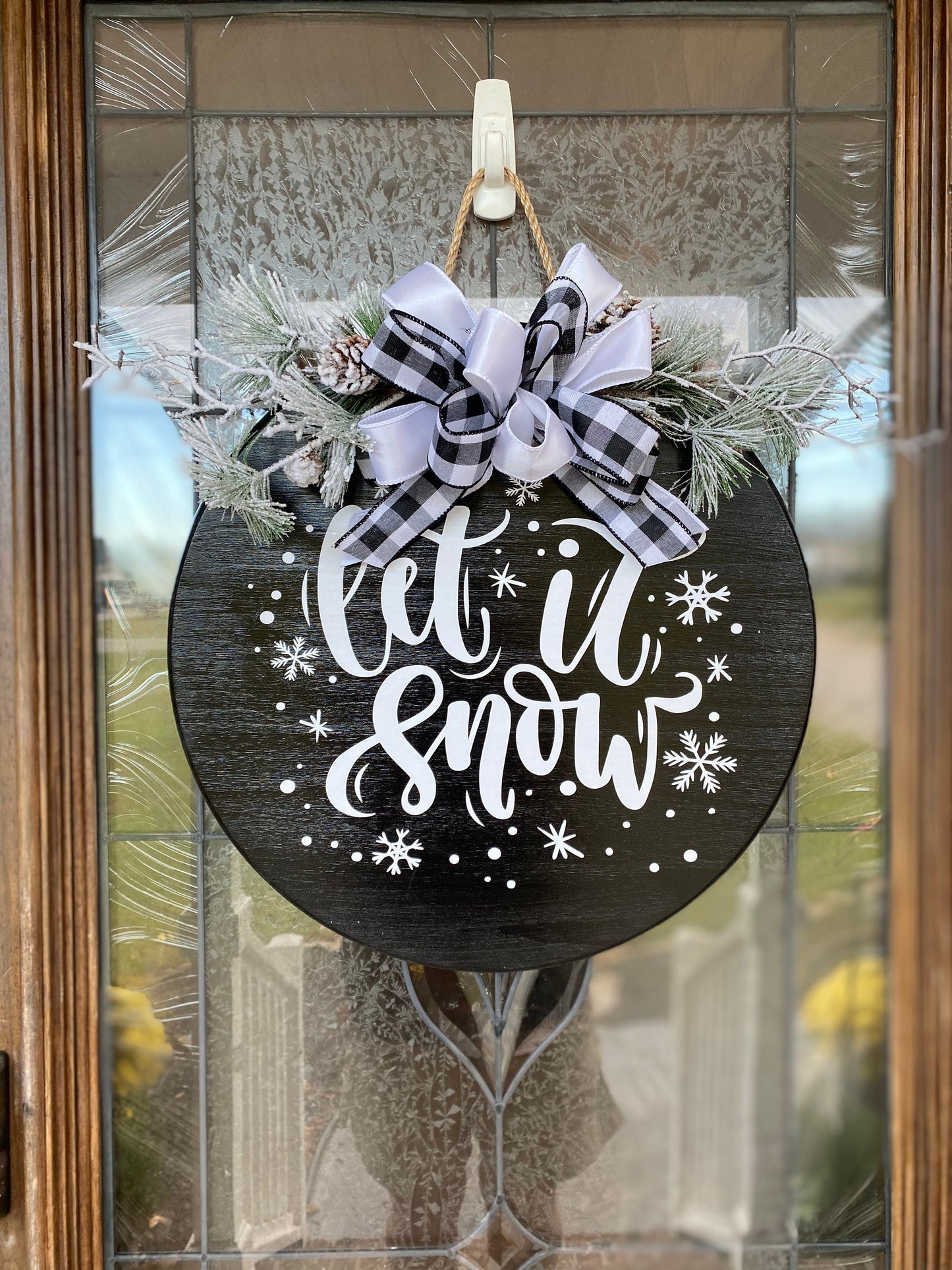 Let It Snow Sign | Black and White