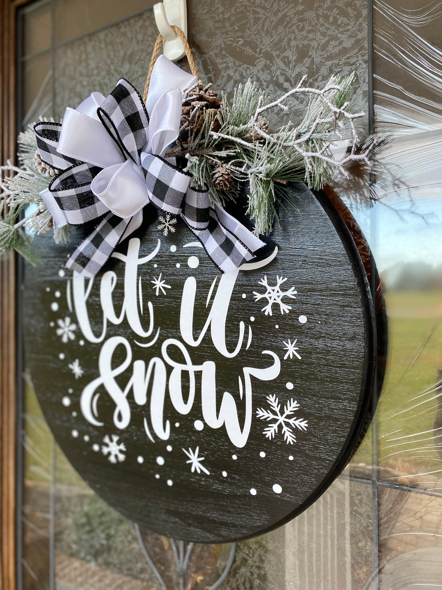 Let It Snow Sign | Black and White
