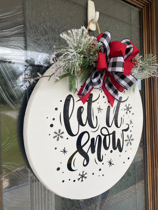 Let It Snow Sign | White and Black